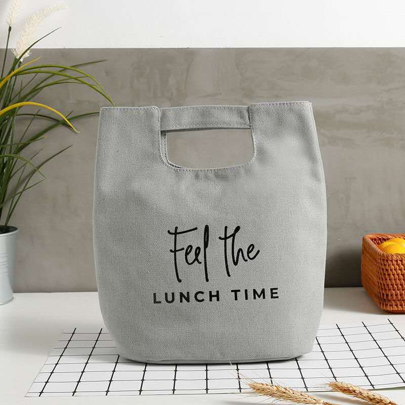 Canvas lunch box bag lunch tote