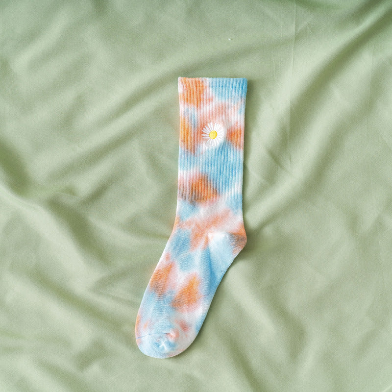 Tie-Dye Style Small Daisy Stockings Stockings