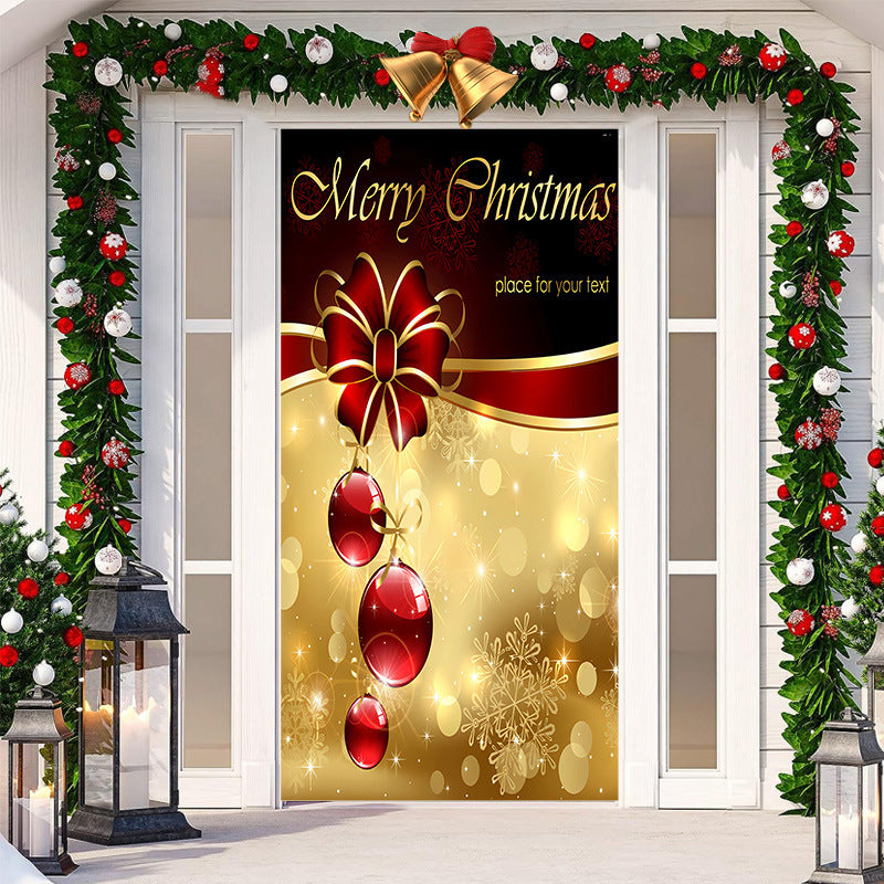 Christmas Festival Door Set Decorative Cloth