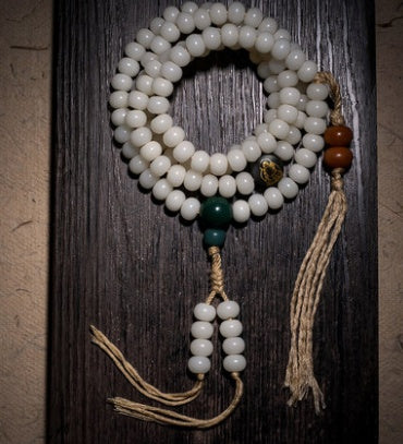 White Jade Men's Playing Bracelet Rosary Women's Bracelet