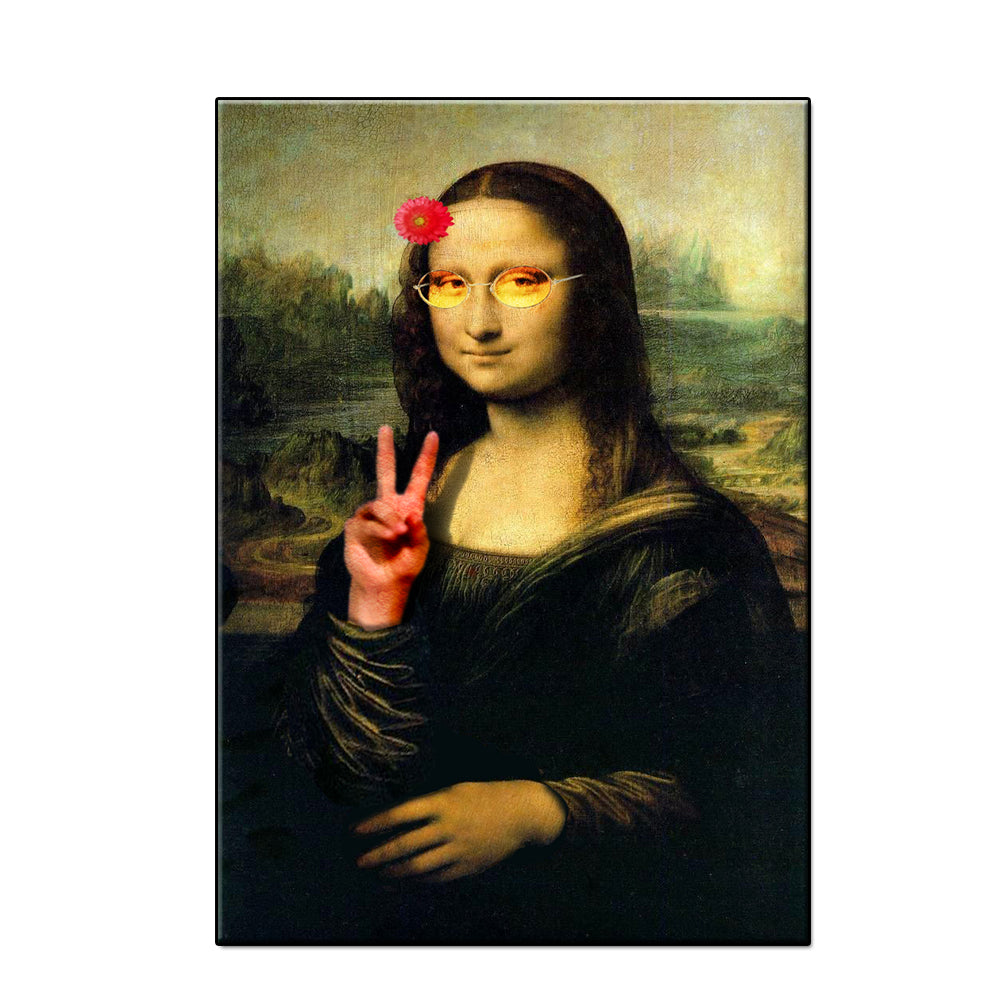 Mona Lisa Pattern Art Canvas Poster - MediaEclat.store