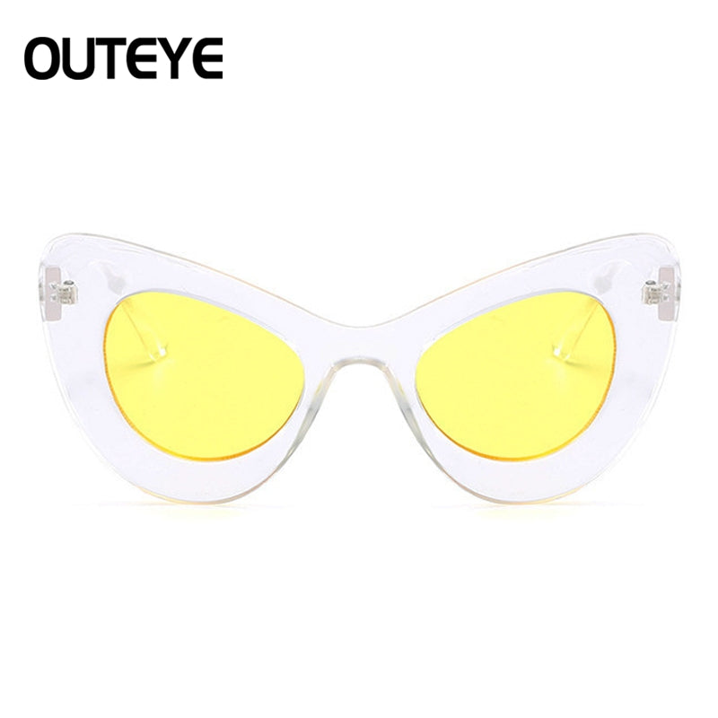 Big Large Cat Eye Butterfly Women Sunglasses Oversized Fashion Plastic Frame DW