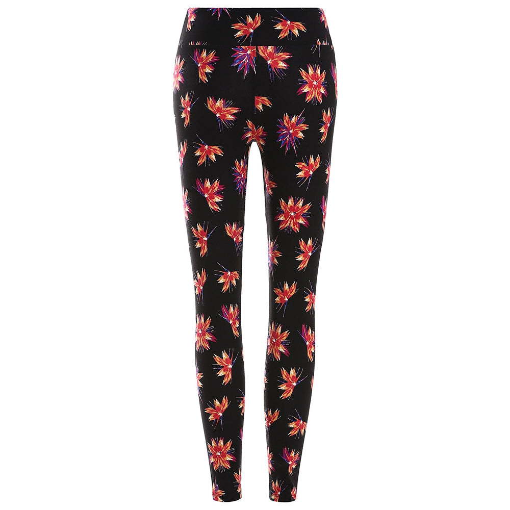 Floral Print Skinny Leggings One Size Fits All - MediaEclat.store