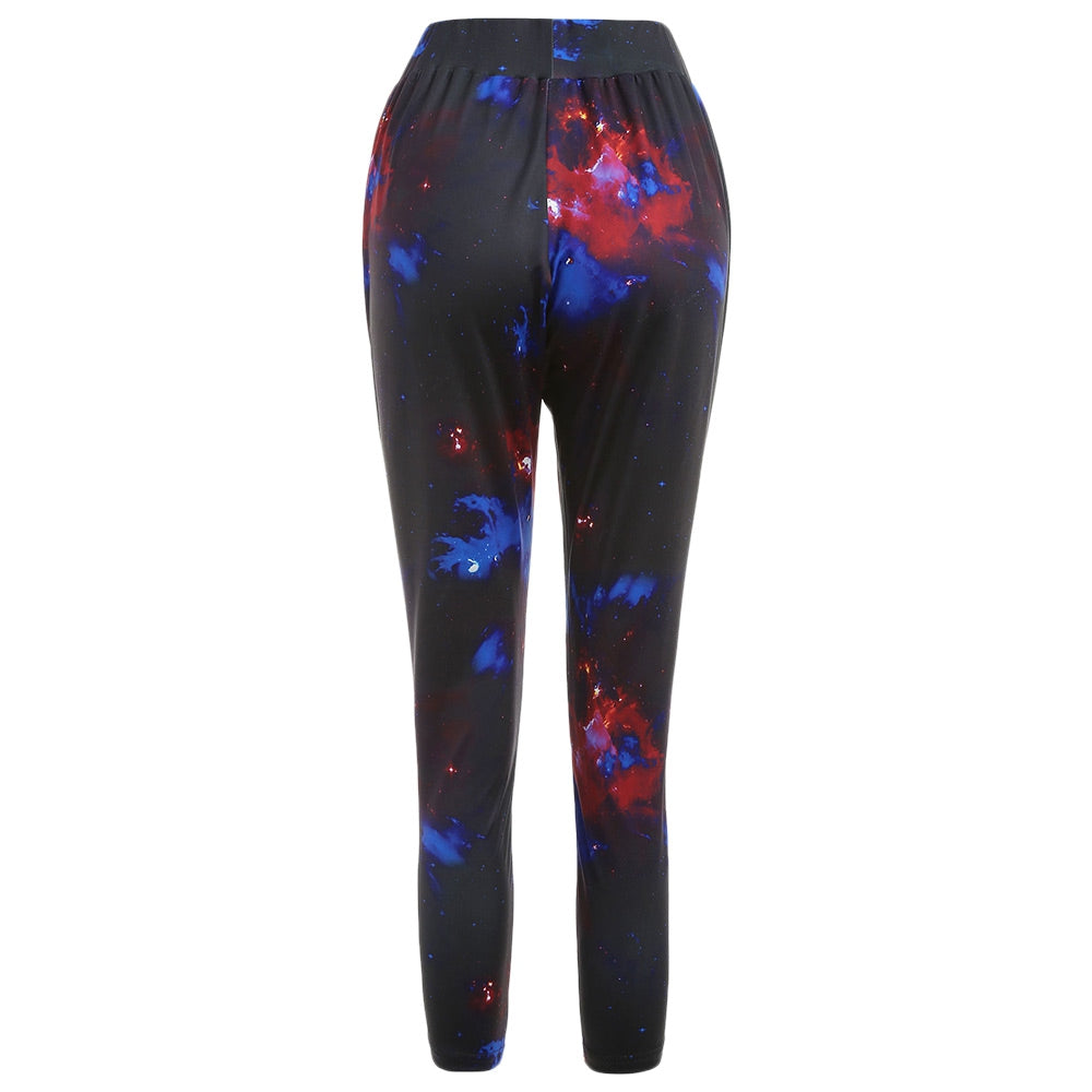 Print High Waisted Capri Leggings One Size Fits All - MediaEclat.store