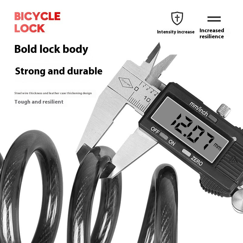 Password Double Open Anti-theft Steel Cable Steel Wire Password Lock Bicycle Lock