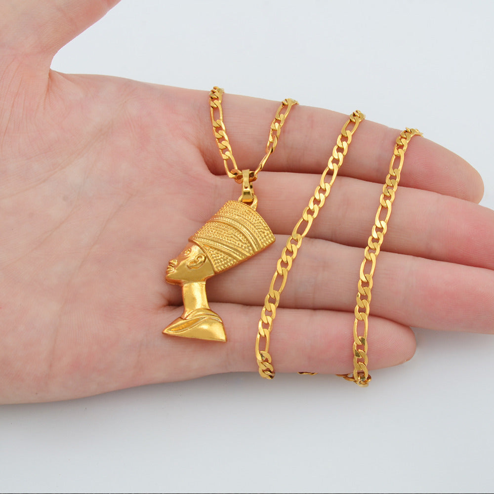 Egypt head hip hop pendant