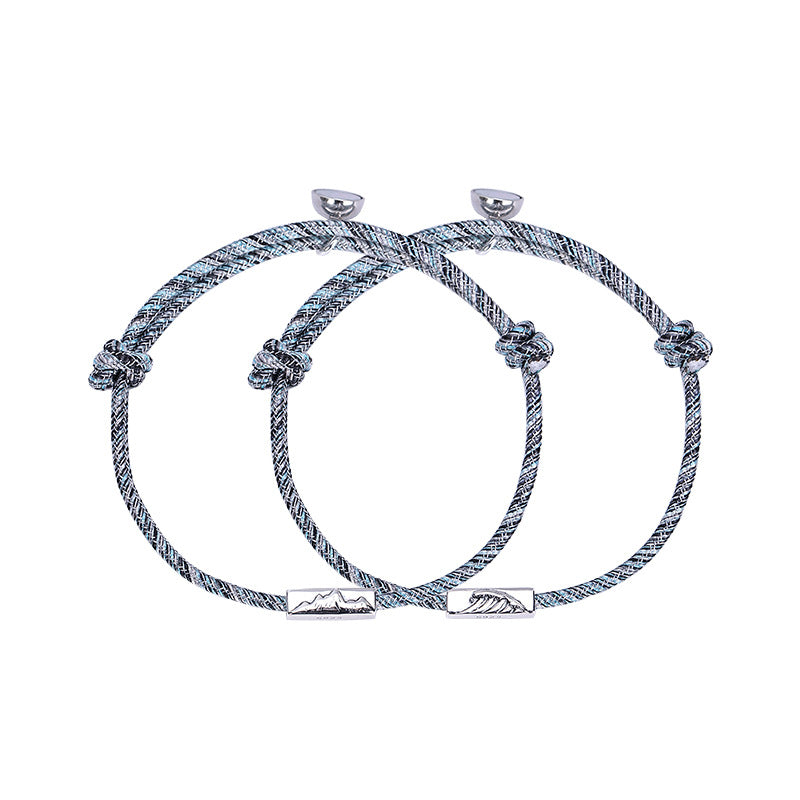 Pure silver vow of love hand rope - MediaEclat.store