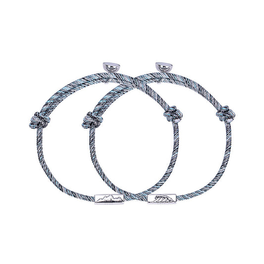 Pure silver vow of love hand rope - MediaEclat.store