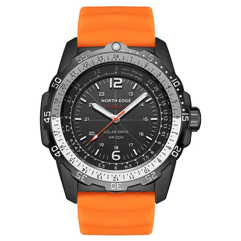 Outdoor Sports Waterproof Solar Rechargeable Watch Eco-Drive Luminous Long Endurance Swimming Men's Speed Measurement - MediaEclat.store