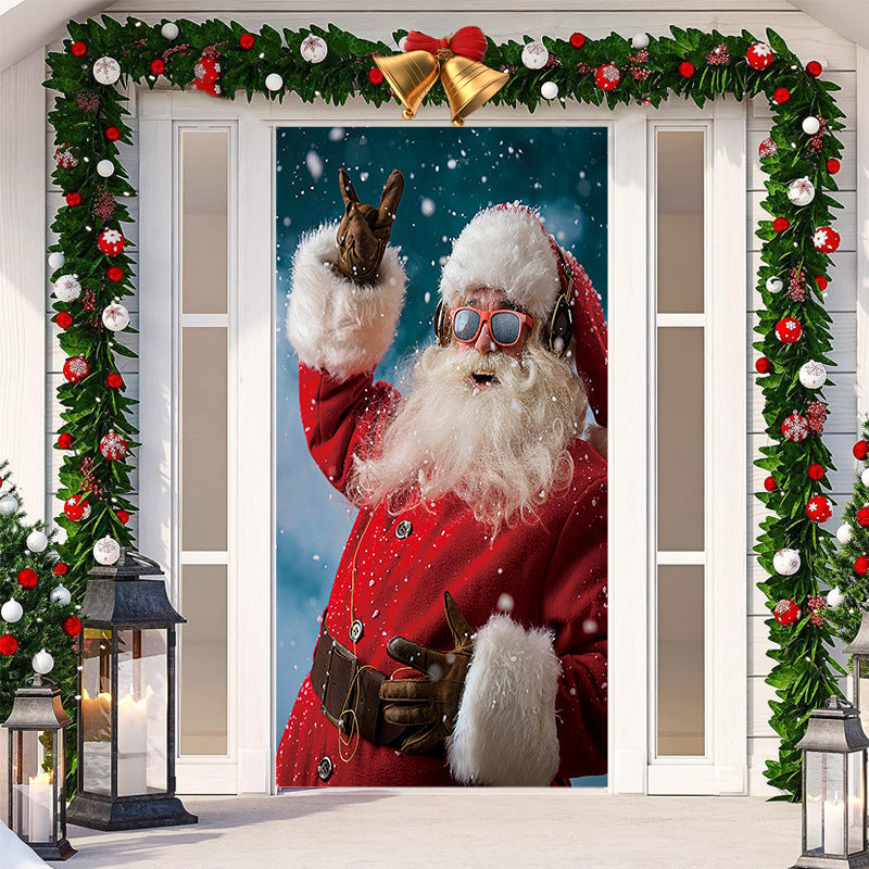 Christmas Festival Door Set Decorative Cloth