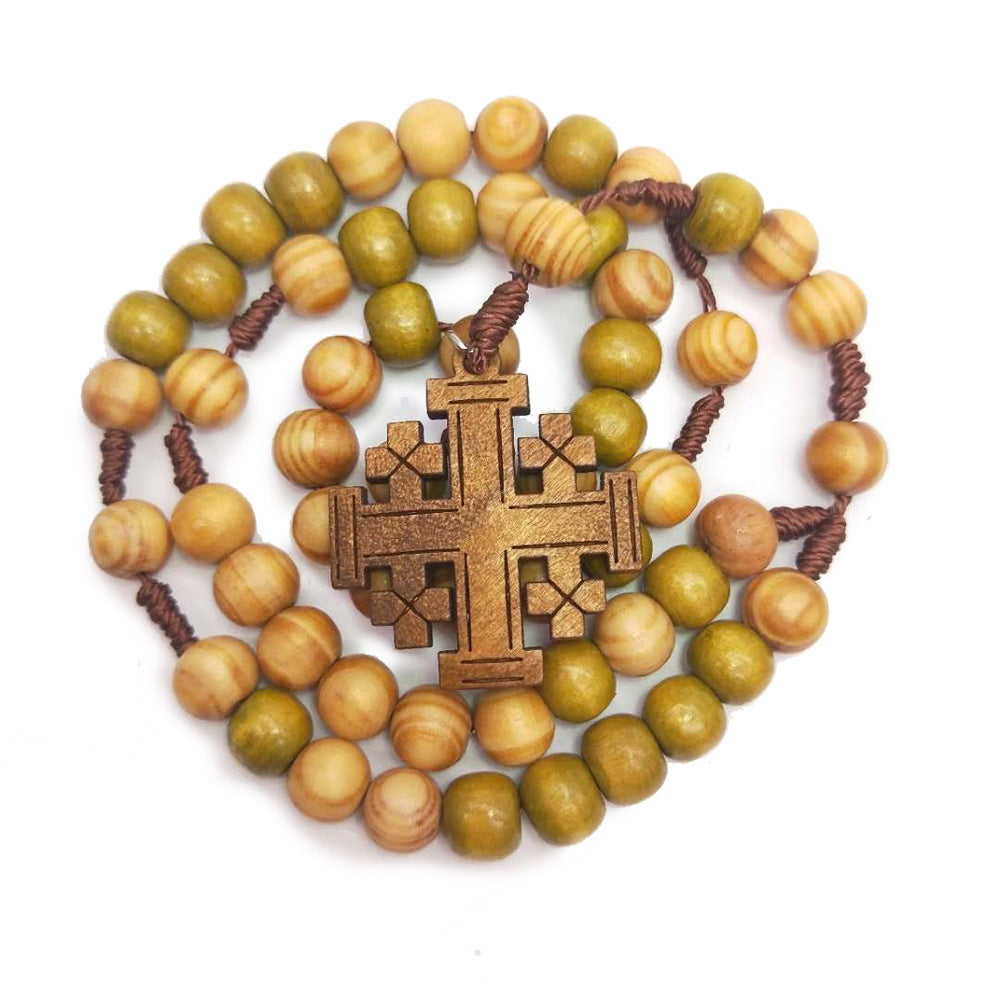 Cross Jesus Rosary Necklace