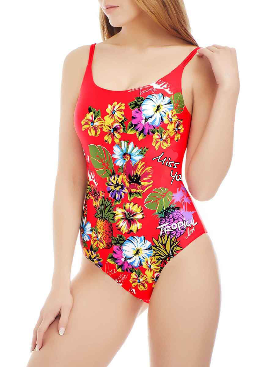 One-piece printed one-piece swimsuit