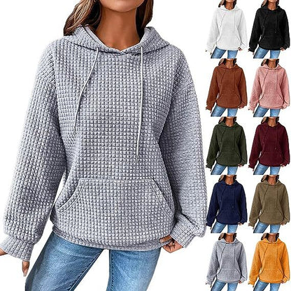 Women's Loose Casual Solid Color Long-sleeved Sweater - MediaEclat.store