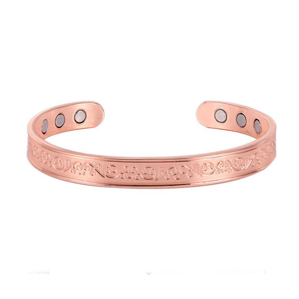 Patterned Copper MagneticBracelet Women