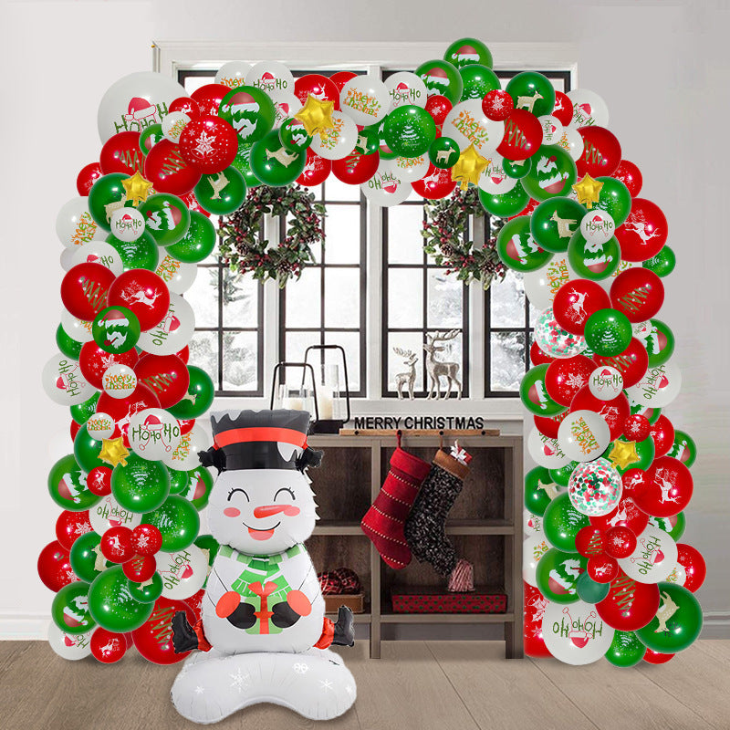 Christmas New Year Balloon Set Festival Decorations Arrangement Props