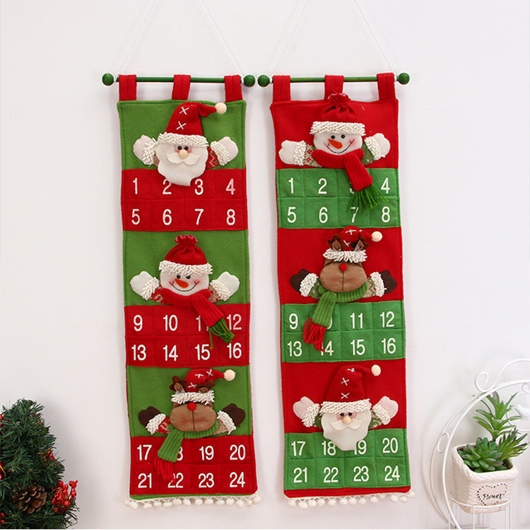 Christmas calendar storage hanging bag