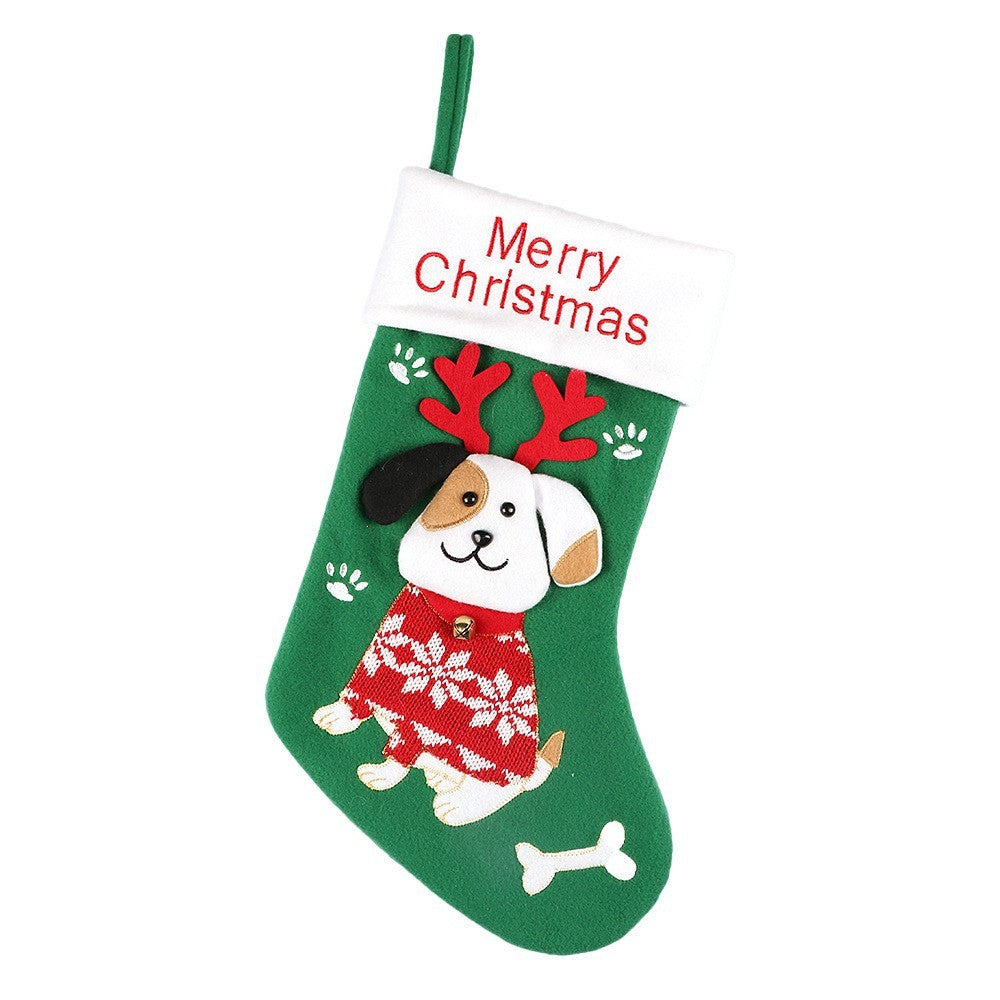 Cartoon Christmas Sock Gift Bag