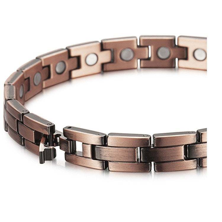 Copper full magnetic health men's bracelet