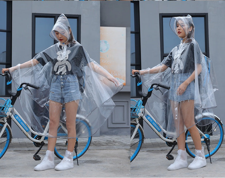 Korean style reflective poncho