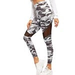 Camouflage gauze printed hips yoga sports leggings