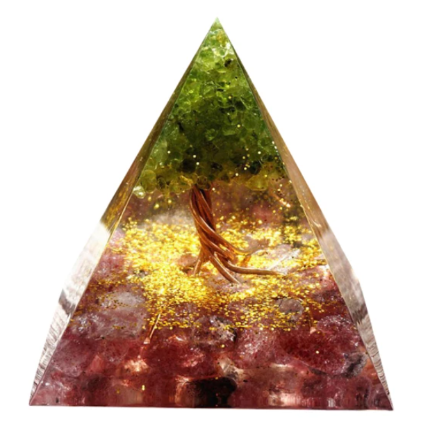 Pyramid Decoration Natural Crystal Gravel Energy Tower - MediaEclat.store