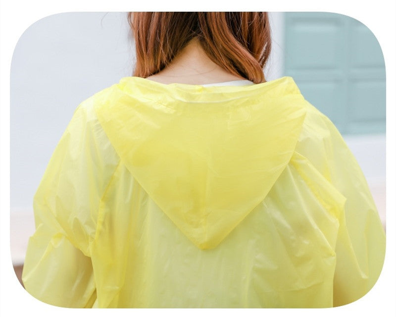 Men's And Women's Full Body Rainproof Transparent Portable Poncho