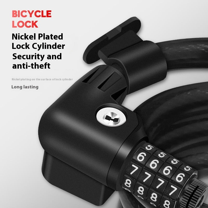 Password Double Open Anti-theft Steel Cable Steel Wire Password Lock Bicycle Lock