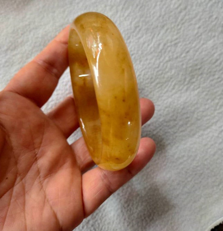 Xinjiang Gobi Gold Silky Jade Bracelet Yadan Jade Bracelet Jewelry