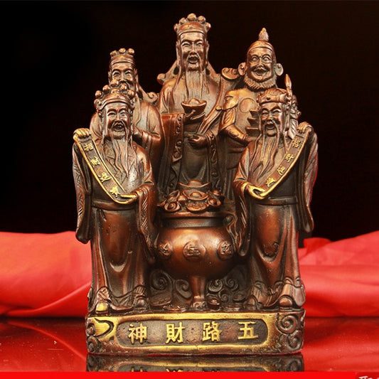 Large Pure Copper God Of Wealth Buddha Brass