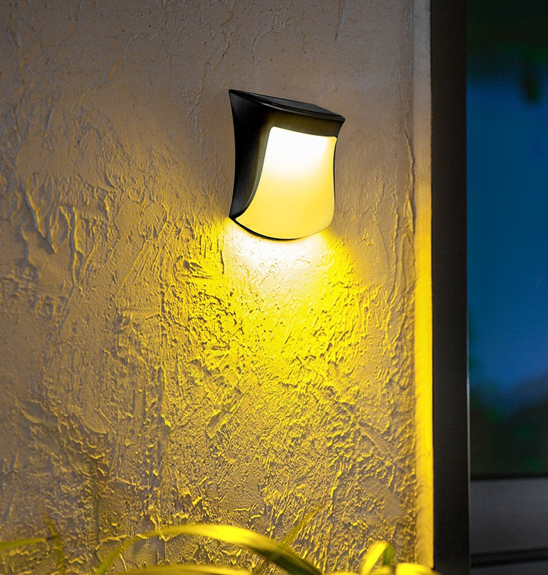 4pcs Solar Lamp Fence Wall Lamp Outdoor Waterproof Home Decoration Lighting Garden Wall Lamp