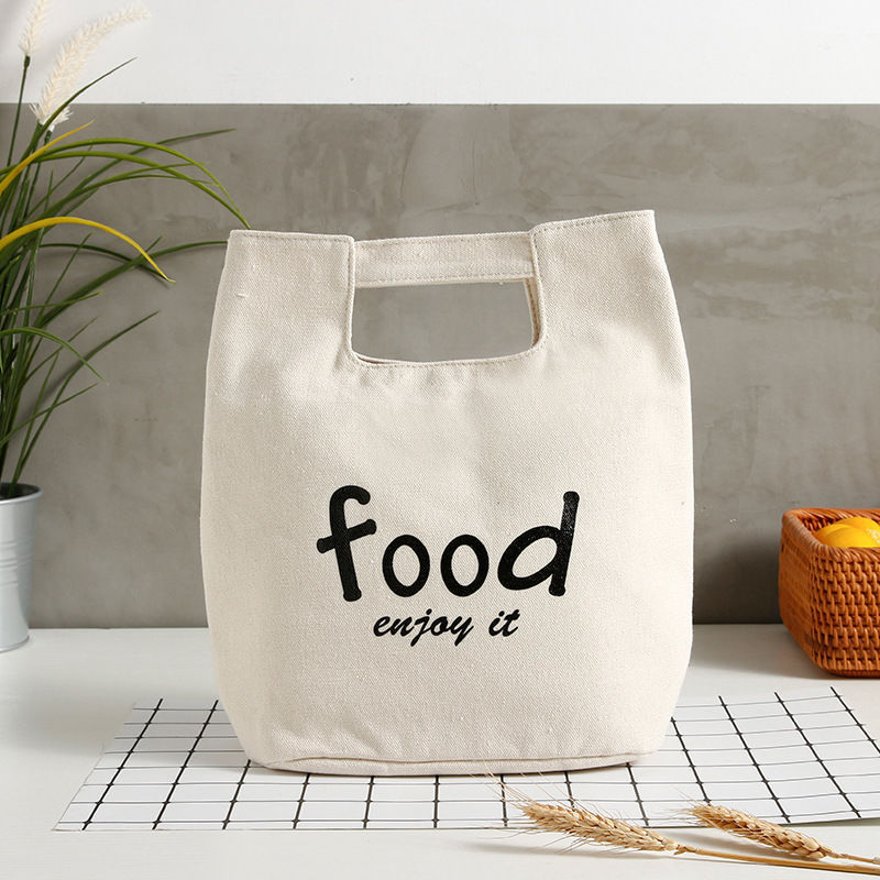 Canvas lunch box bag lunch tote