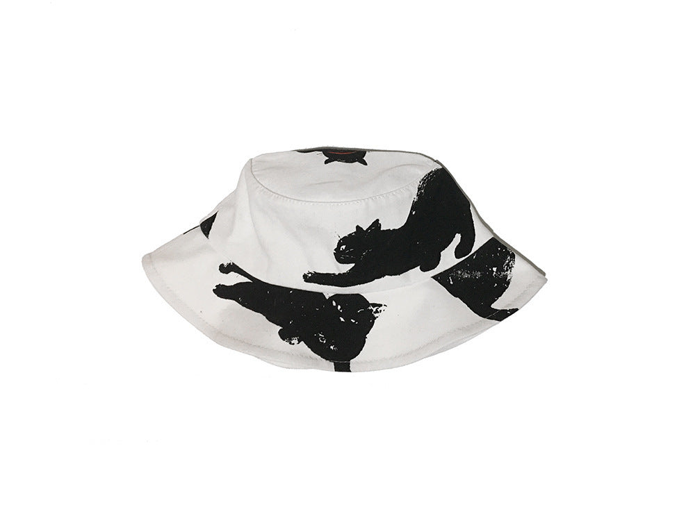 Men's And Women's Cute Fashion Black Cat Bucket Hat