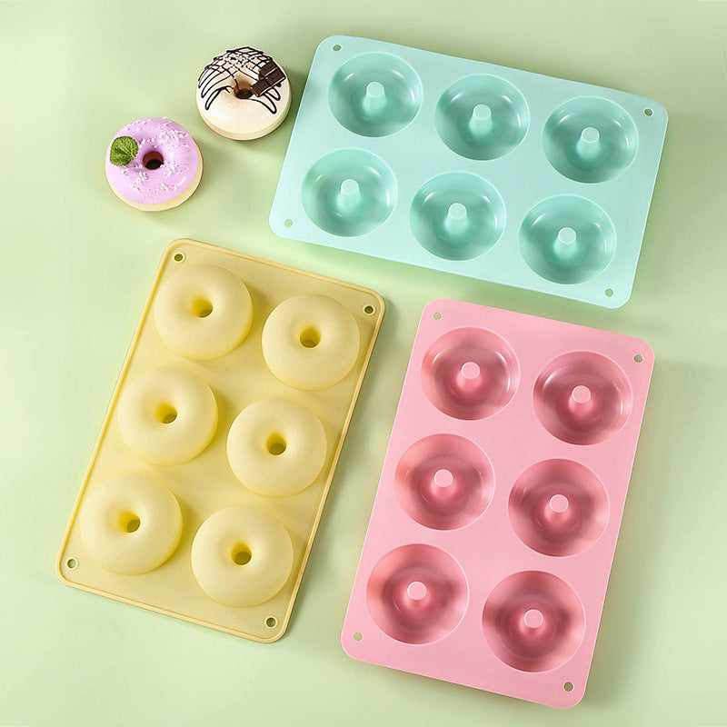 6-piece Food Grade Silicone Donut Mold