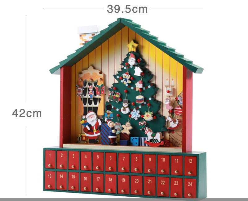 Christmas decoration wooden calendar