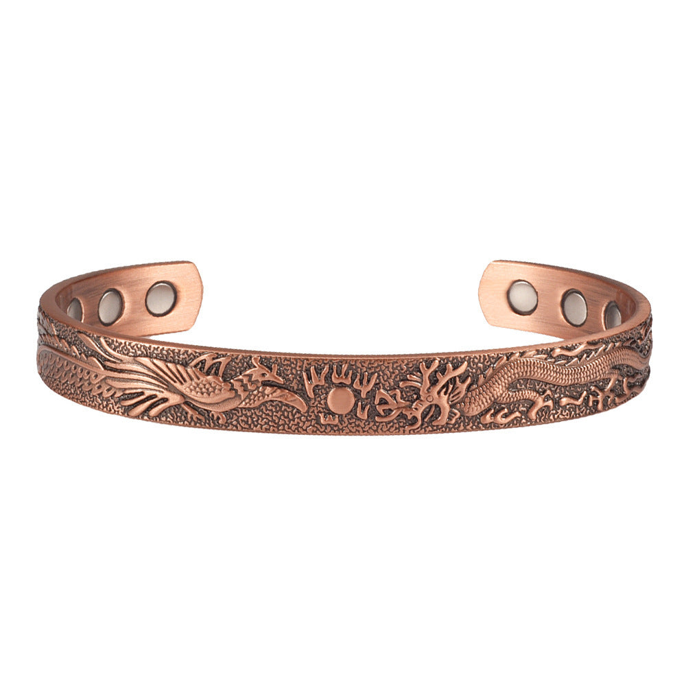 Clan style red copper bracelet