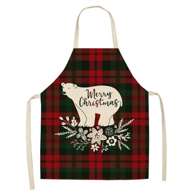 Cotton linen creative Christmas apron