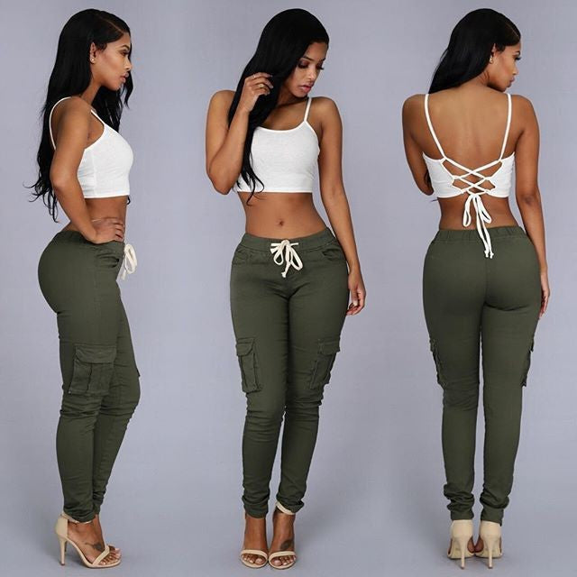 Women's multi-bag casual pants - MediaEclat.store
