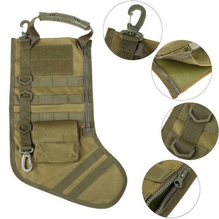 Tactical Christmas Stockings Bag Military Hanging Ornament Outdoor Sports