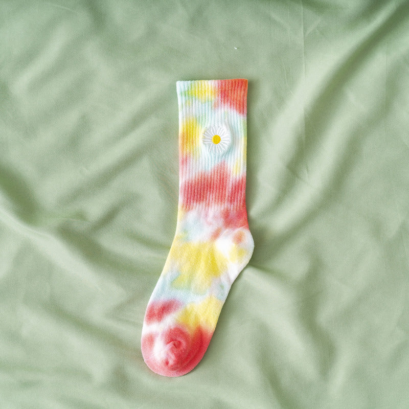 Tie-Dye Style Small Daisy Stockings Stockings