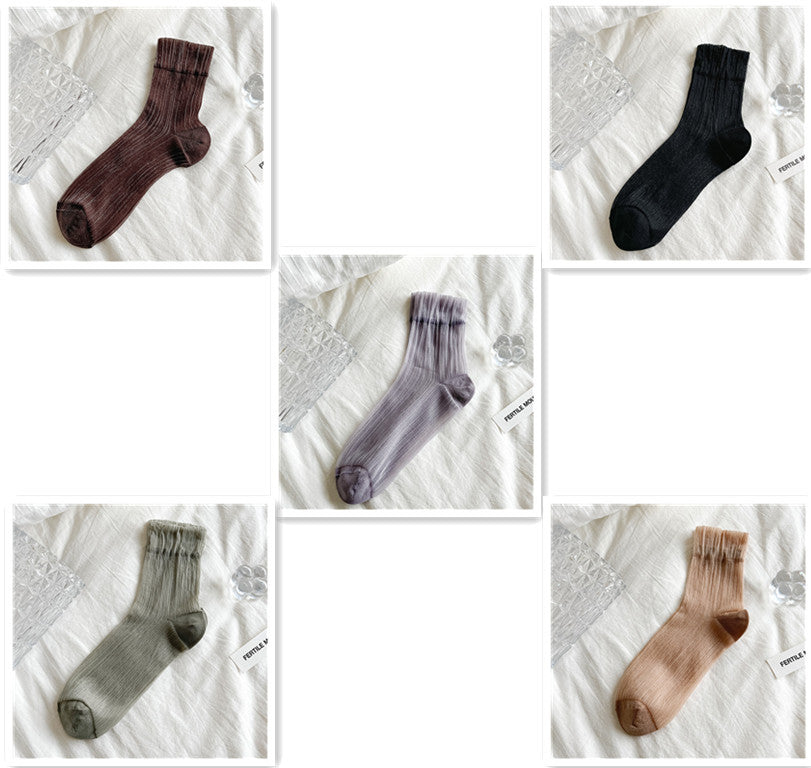 Socks Women's Stockings Mid Tube Crystal