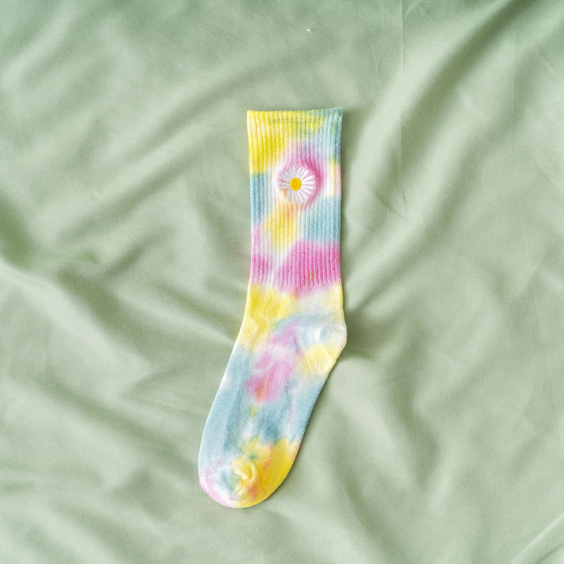 Tie-Dye Style Small Daisy Stockings Stockings