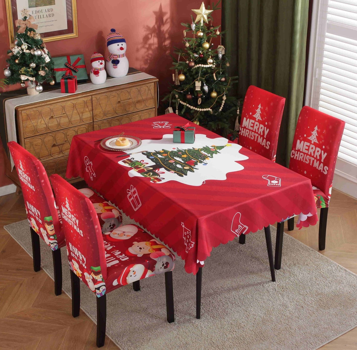 Waterproof And Oil-proof Christmas Tablecloth