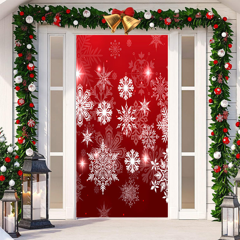 Christmas Festival Door Set Decorative Cloth