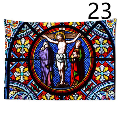 Christ Jesus Art Polyester Fabric Wall Tapestry