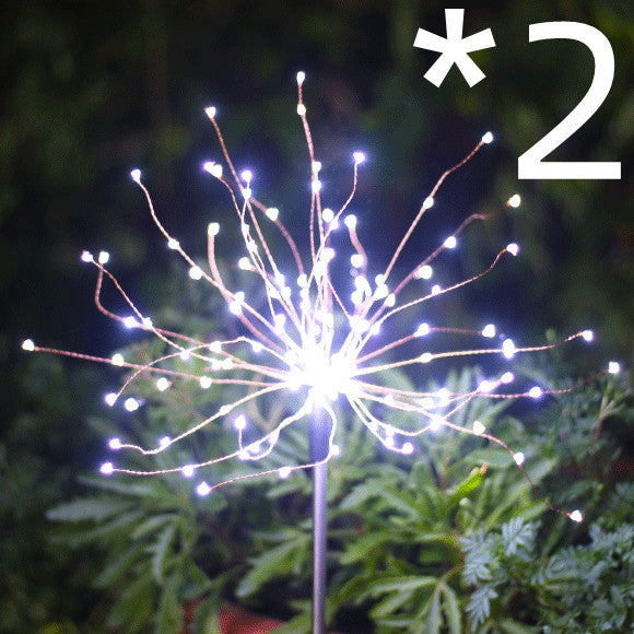 Solar Ground Plug Firework Light Led Copper Wire