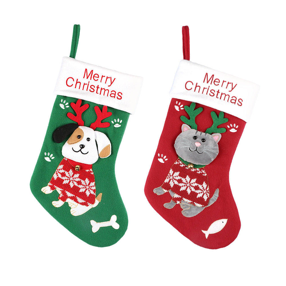 Cartoon Christmas Sock Gift Bag