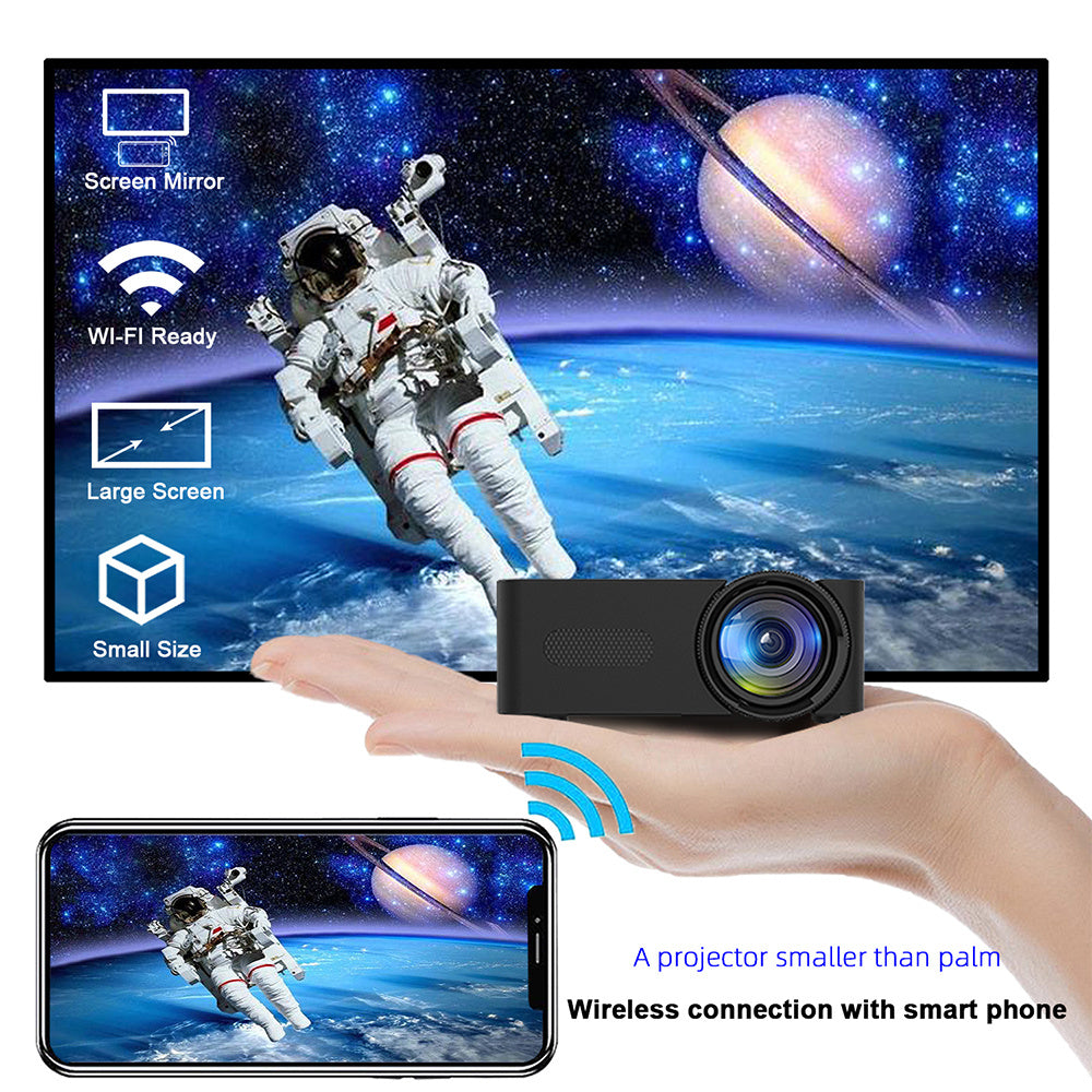 YT100 Home Mini Portable Mini Projector HD Home Wireless Mini Phone Projection