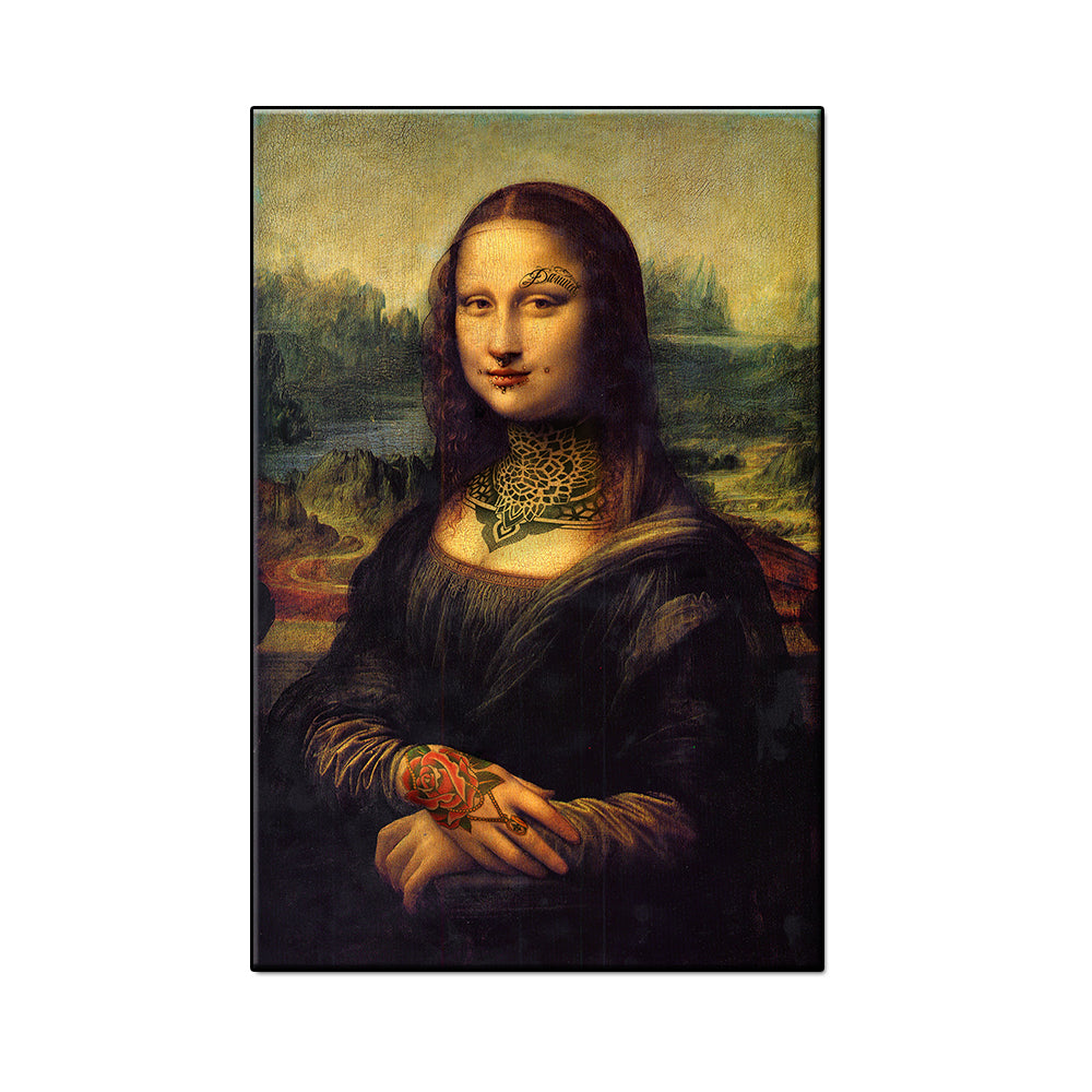 Mona Lisa Pattern Art Canvas Poster - MediaEclat.store