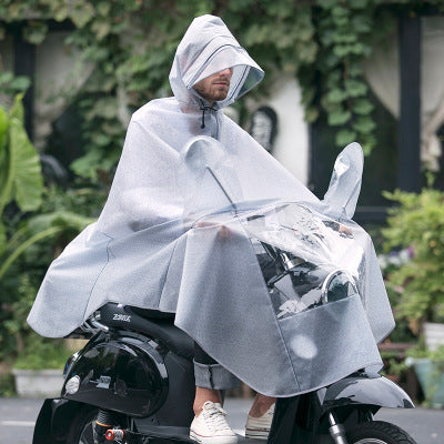 Soft, Transparent, Stylish, Electric Bike Riding Poncho, Big Brim, Waterproof For Men And Women