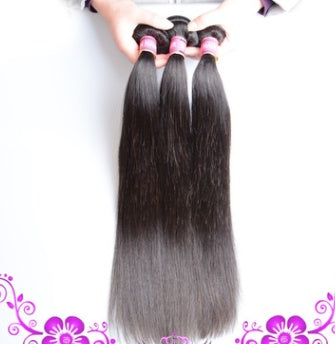 Straight Human Hair Curtain Hair Weft With Closure Wig Accessories Real Hair Block